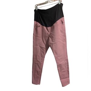 Maternity Skinny Pants Women’s Small Light Brown Stretch Over Belly 5 Pocket